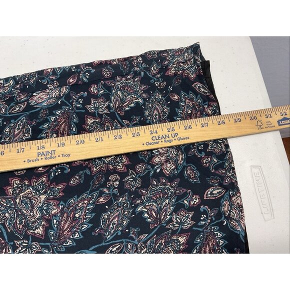 Garnet Hill Floral MIDI Skirt size S Flowy pockets Boho Career Modest‎ pull on - Picture 11 of 12